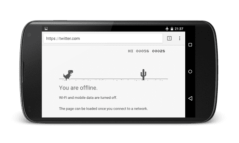 nexus 4 google chrome dinosaur